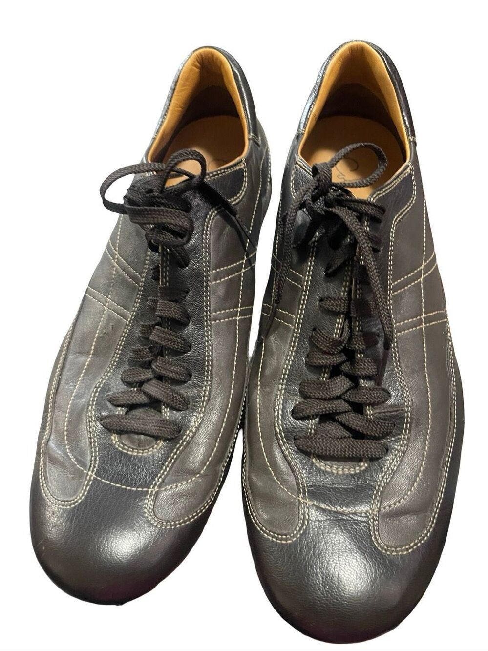 Cole Haan Mens Brown Black Nike Air Leather Lace Up Sneakers Shoes Size 12M